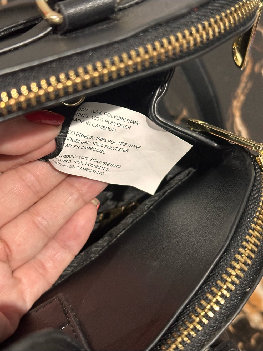 Steve Madden Black Dome Satchel with Gold Hardware - Picture 6 of 10